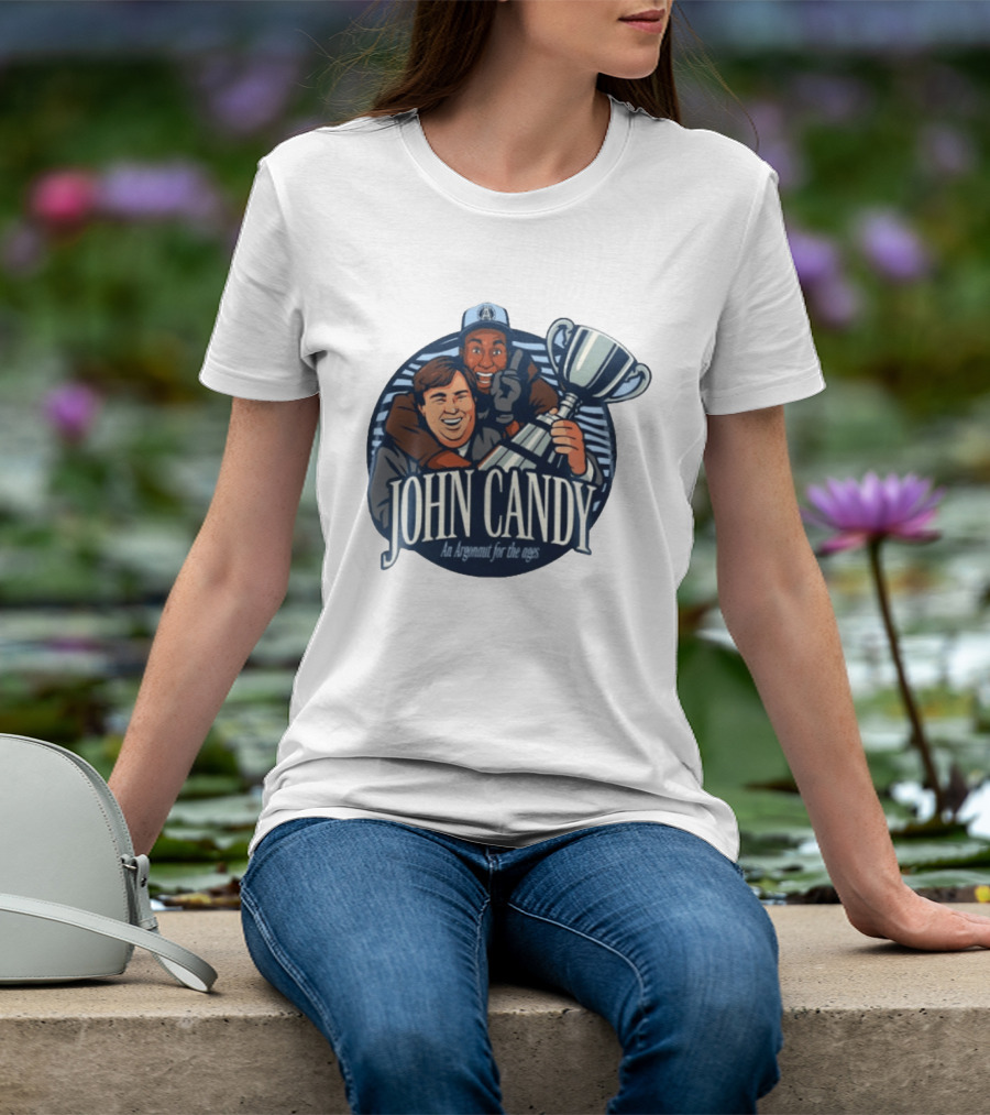John Candy CFL Argonaut Icon Holding Trophy T-Shirt