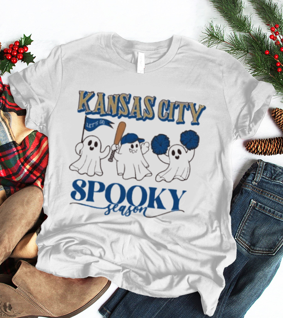 Kansas City Royals Spooky Season Ghosts Baseball Halloween T-Shirt