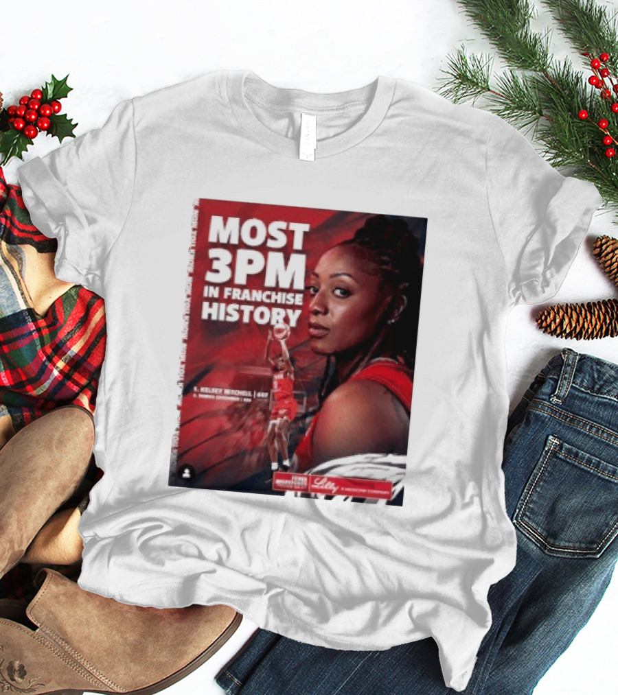 Kelsey Mitchell Most 3PM In Franchise History Indiana Fever T-Shirt