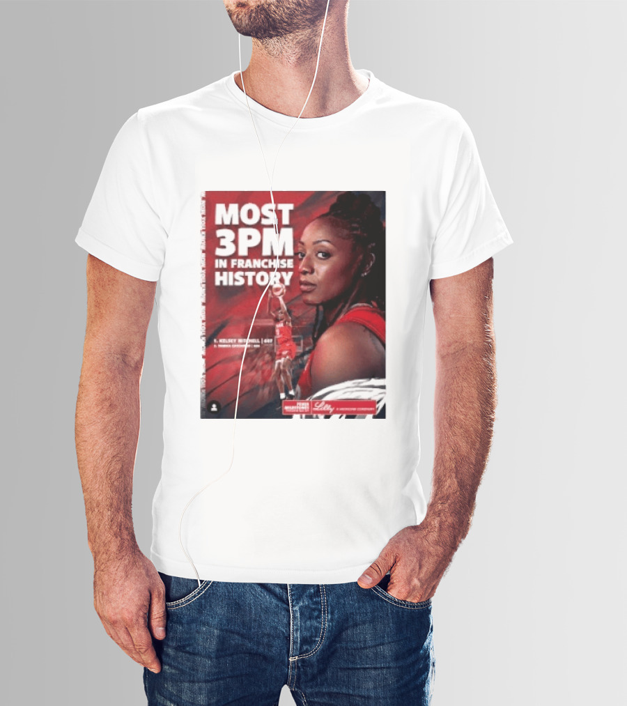 Kelsey Mitchell Most 3PM In Franchise History Indiana Fever T-Shirt