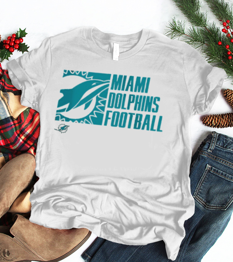 Miami Dolphins Football Fan Apparel Post Game Wear T-Shirt