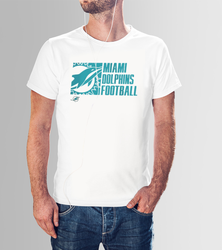 Miami Dolphins Football Fan Apparel Post Game Wear T-Shirt