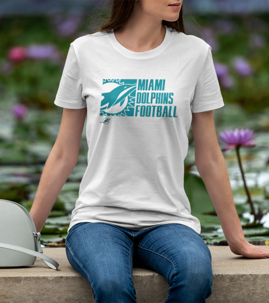 Miami Dolphins Football Fan Apparel Post Game Wear T-Shirt