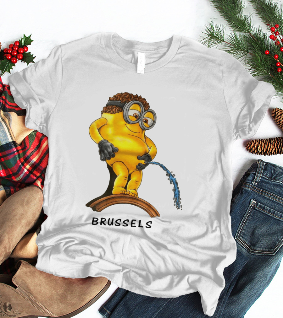 Brussels Pee Minion Parody Manneken Pis T-Shirt