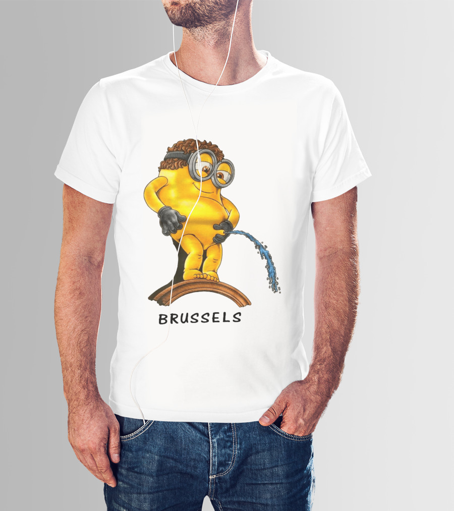 Brussels Pee Minion Parody Manneken Pis T-Shirt