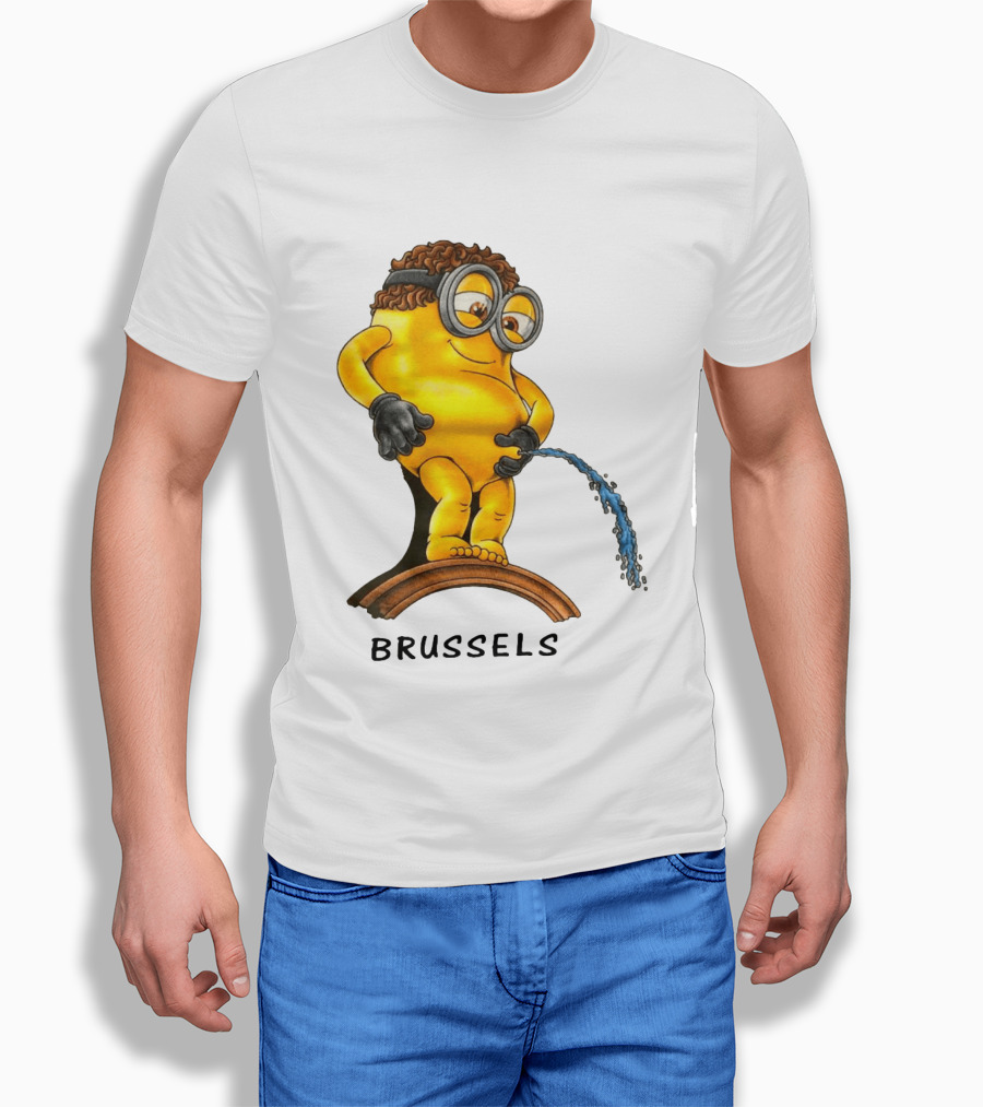 Brussels Pee Minion Parody Manneken Pis T-Shirt
