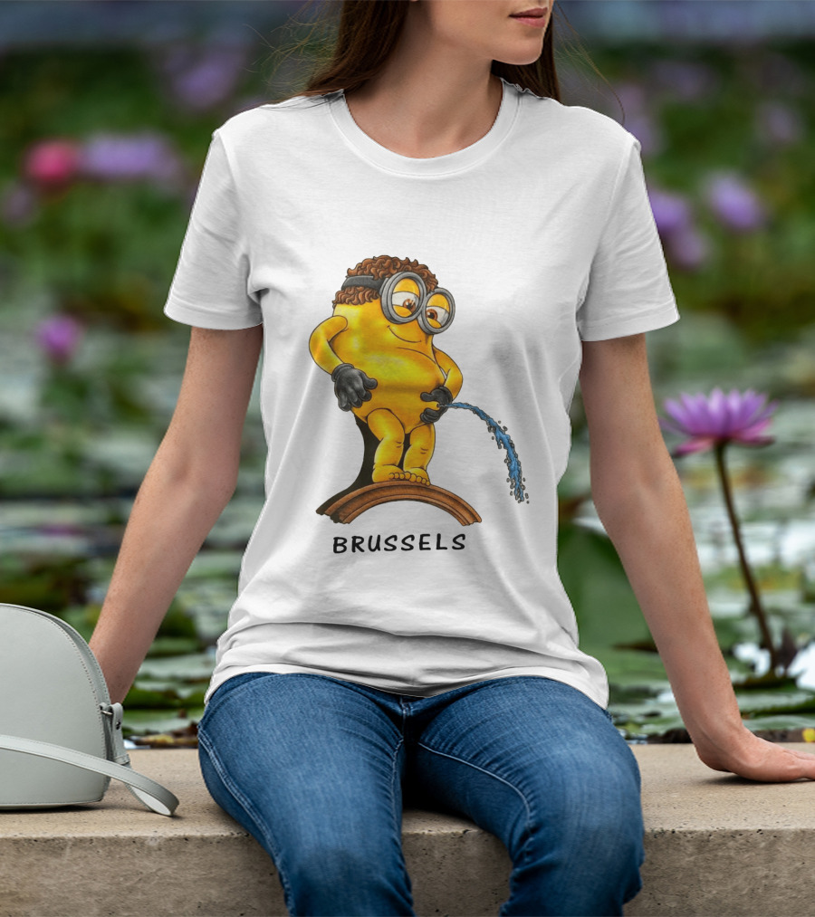 Brussels Pee Minion Parody Manneken Pis T-Shirt