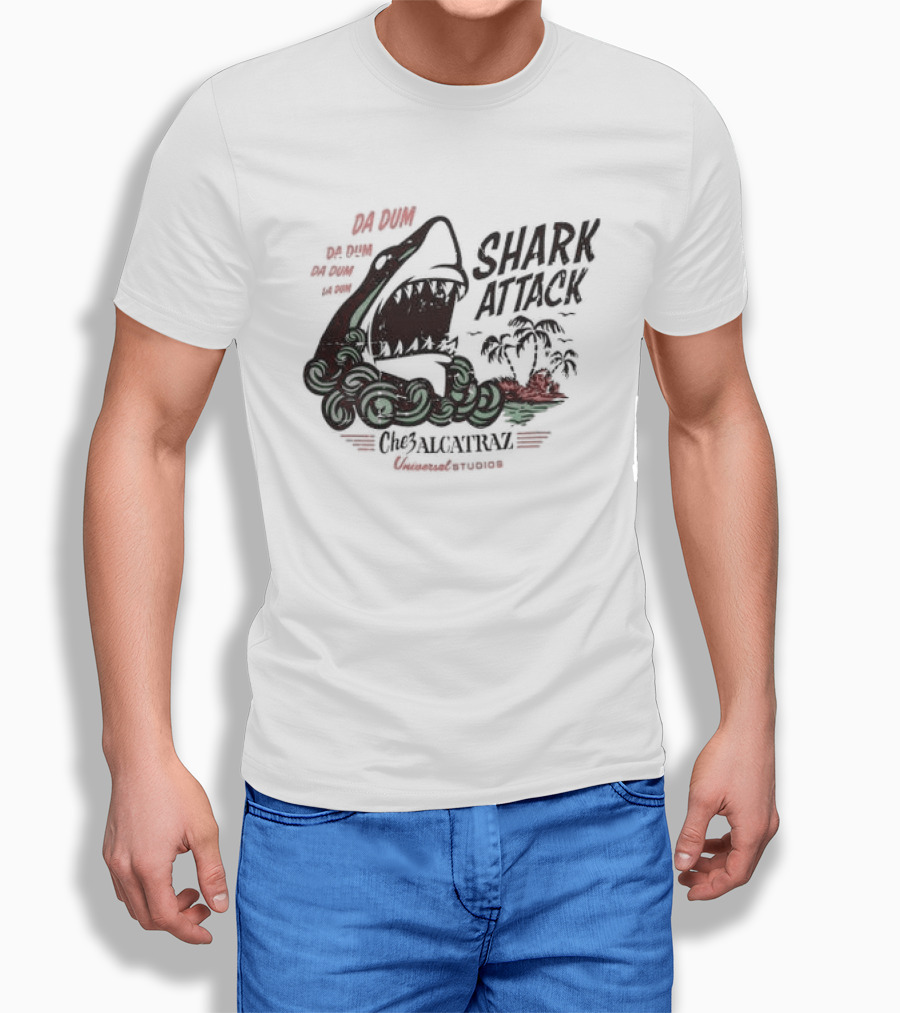 Big Wave Shark Attack Che Alcatraz Island California Adventure T-Shirt