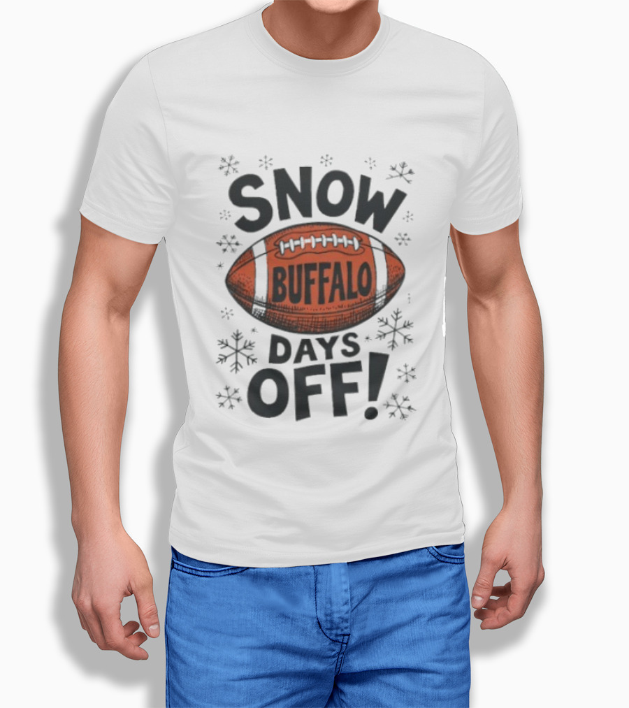 Snow Buffalo Days Off Buffalo Football Snowflake T-Shirt