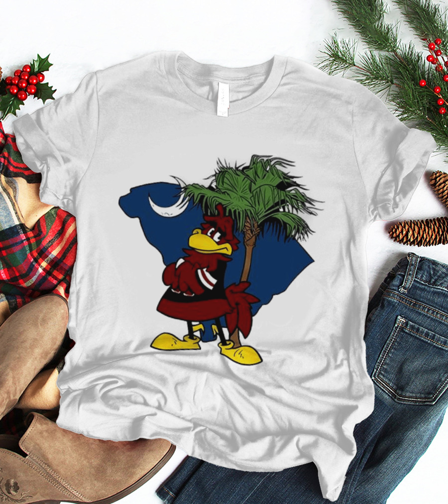 South Carolina Gamecocks Hey Gamecocks Mascot Palmetto Crescent T-Shirt