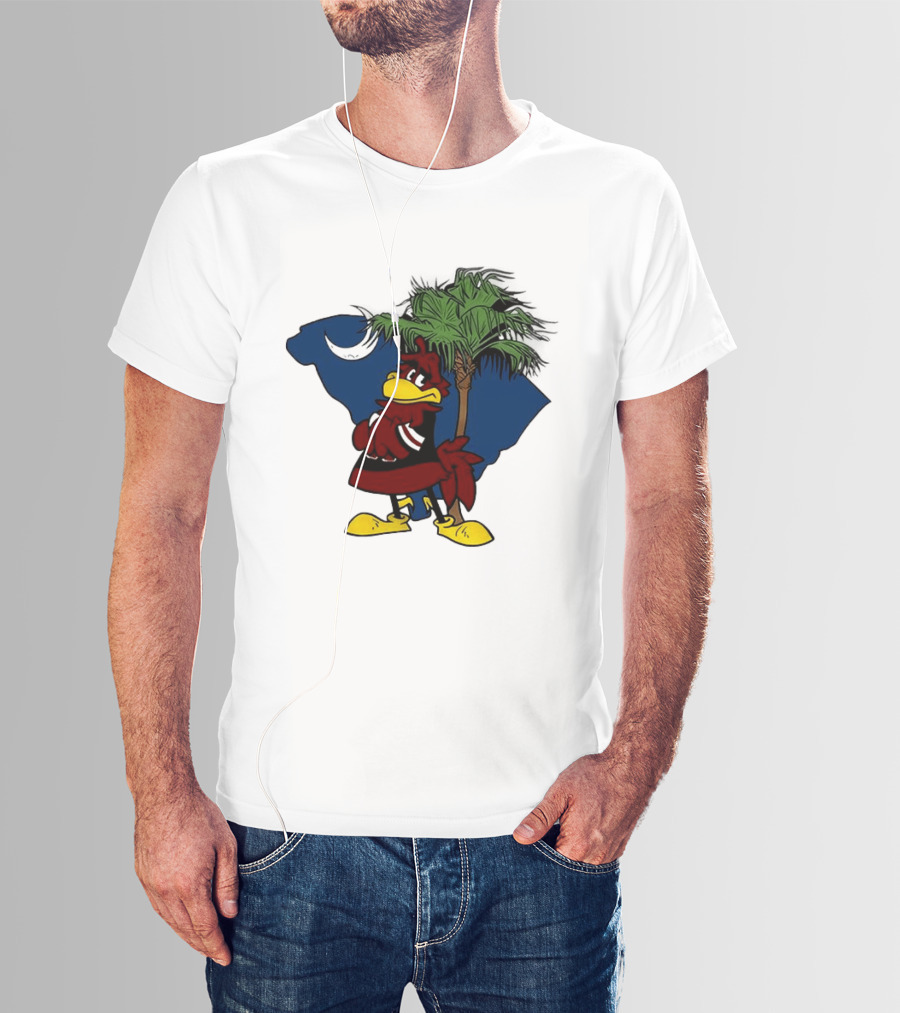 South Carolina Gamecocks Hey Gamecocks Mascot Palmetto Crescent T-Shirt