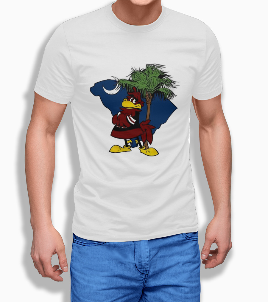 South Carolina Gamecocks Hey Gamecocks Mascot Palmetto Crescent T-Shirt