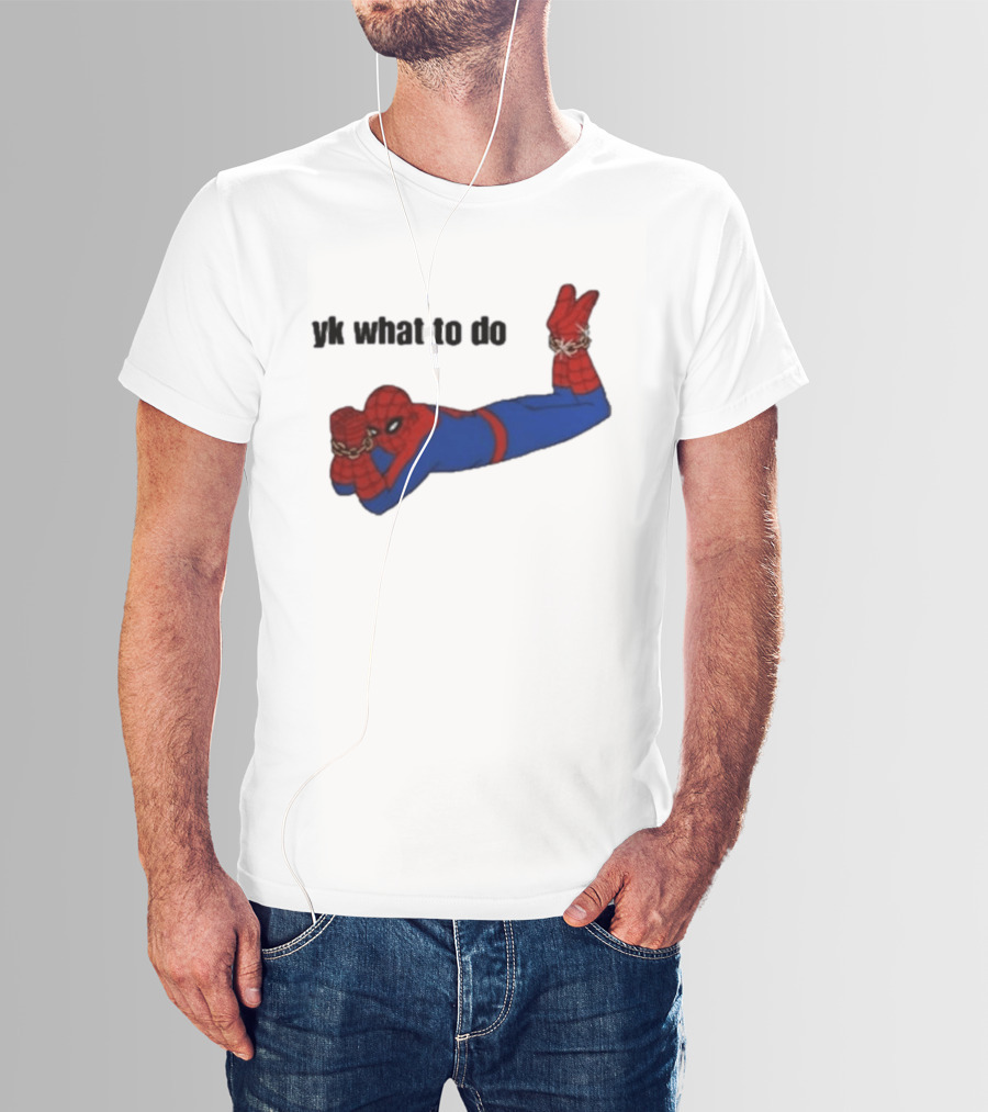 Spooderman YK What To Do Meme T-Shirt