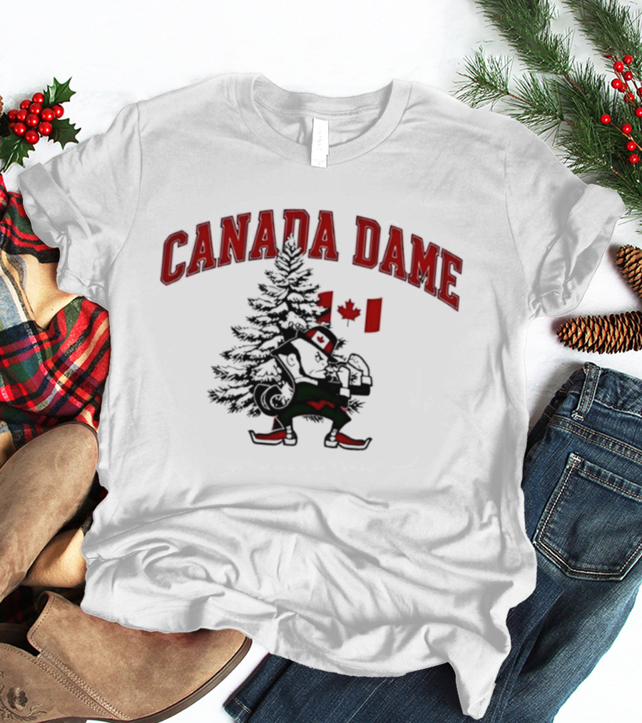 Canada Dame Canadian Christmas Tree Notre Dame Fighting Irish T-Shirt
