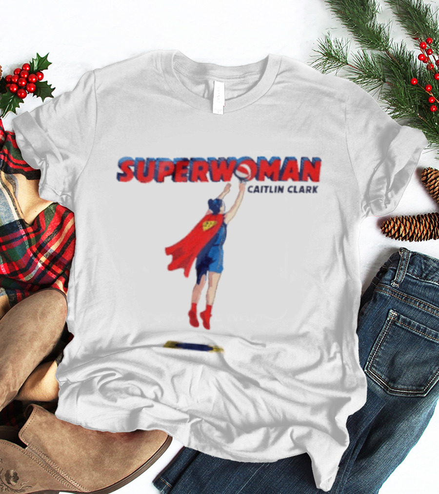 Superwoman Caitlin Clark Basketball Indiana Fever Sports Heroine T-Shirt