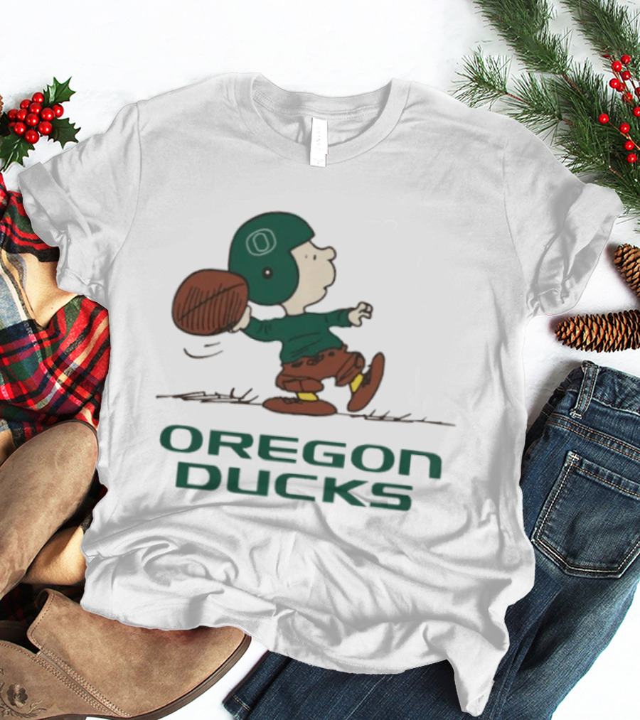Peanuts Charlie Brown Oregon Ducks Football Quarterback T-Shirt