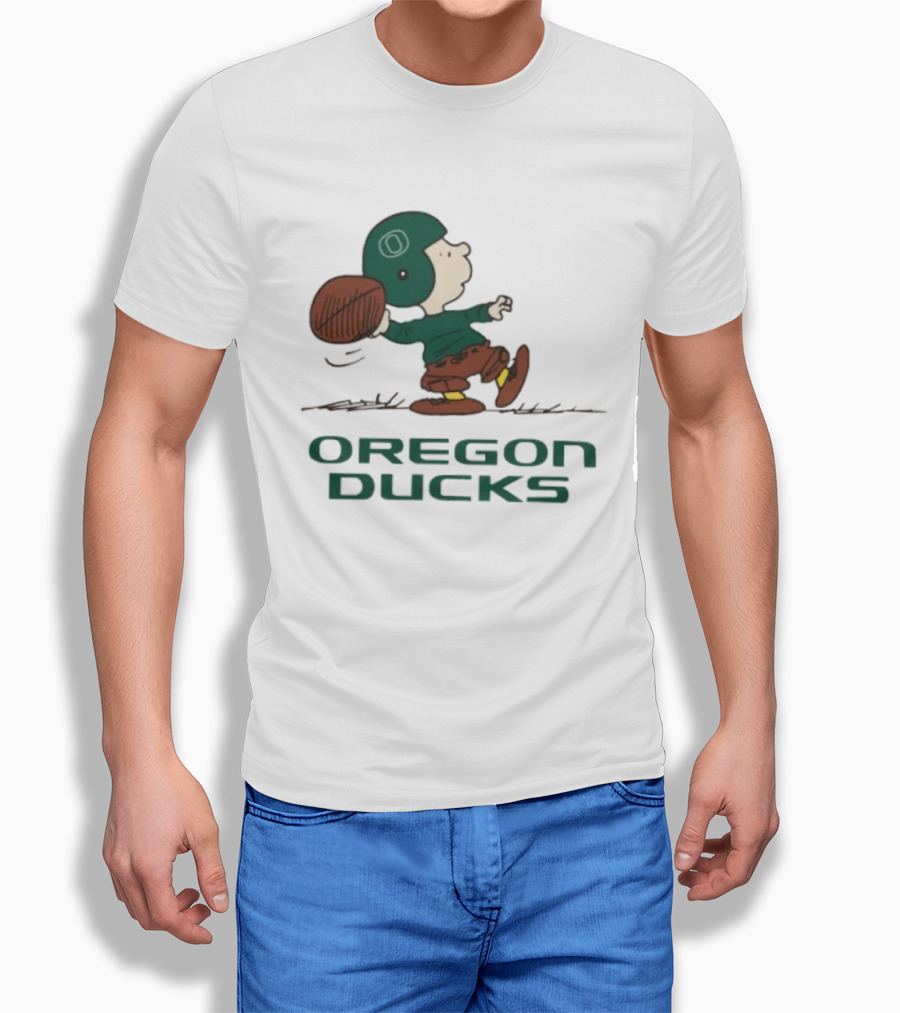 Peanuts Charlie Brown Oregon Ducks Football Quarterback T-Shirt
