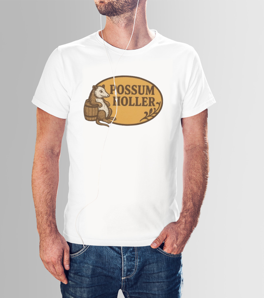 Possum Holler Rustic Opossum With Barrel T-Shirt