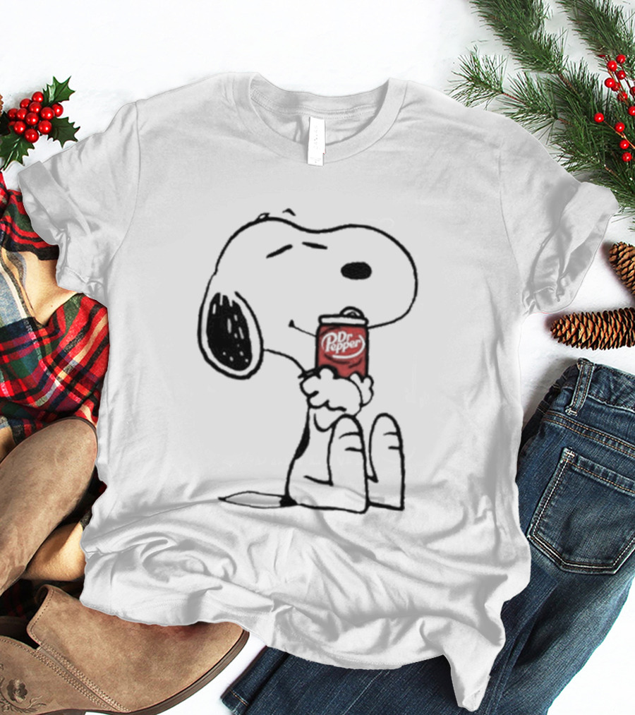 Snoopy Hugging Dr Pepper Can T-Shirt