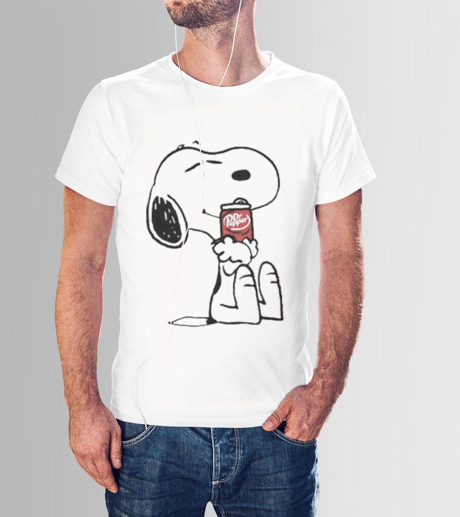 Snoopy Hugging Dr Pepper Can T-Shirt