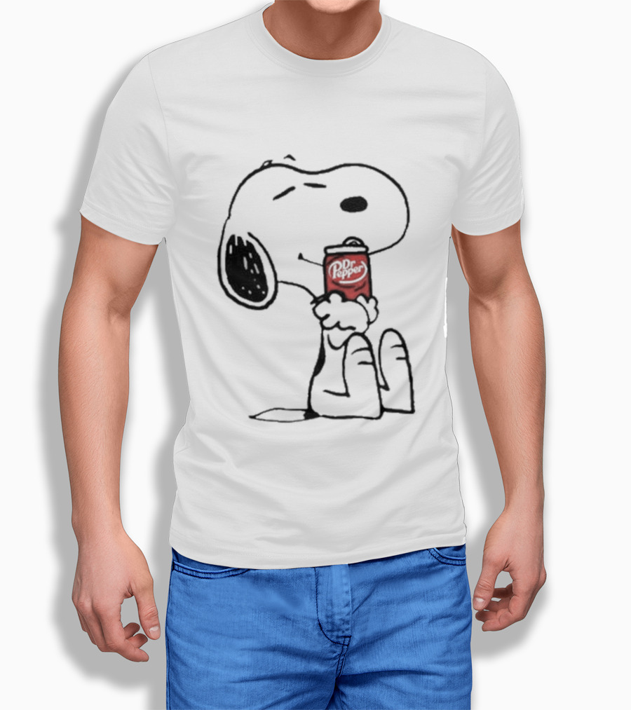 Snoopy Hugging Dr Pepper Can T-Shirt