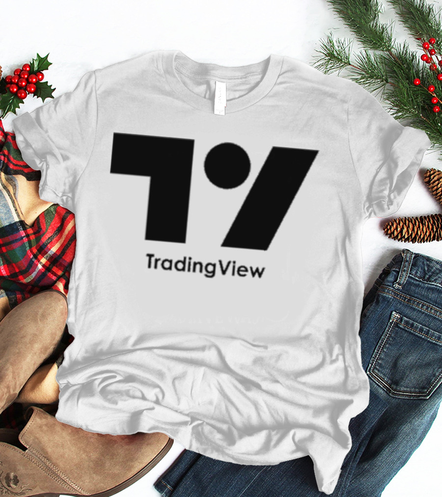 TradingView Bold Minimalist Block Monochrome T-Shirt