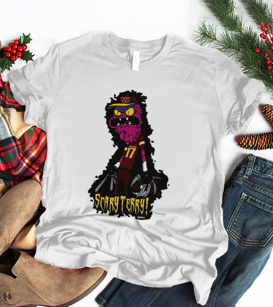 Washington Commanders Scary Terry McLaurin 17 Terrifying Terry T-Shirt