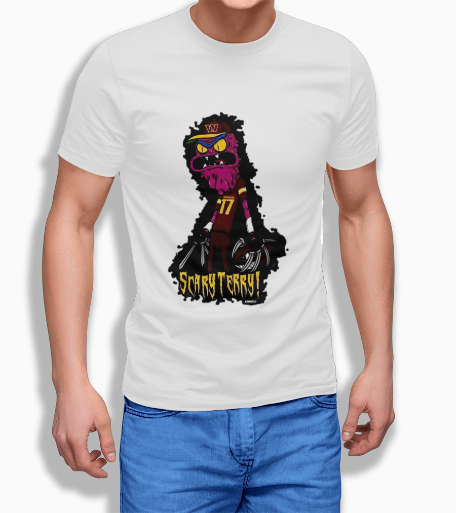 Washington Commanders Scary Terry McLaurin 17 Terrifying Terry T-Shirt