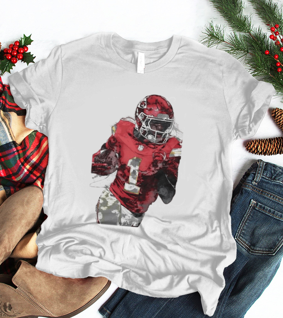 Kansas City Chiefs Xavier Worthy Football Player Number One T-Shirt