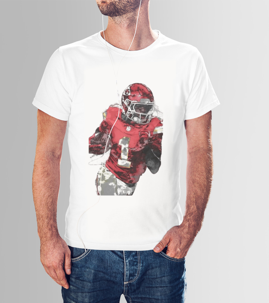 Kansas City Chiefs Xavier Worthy Football Player Number One T-Shirt