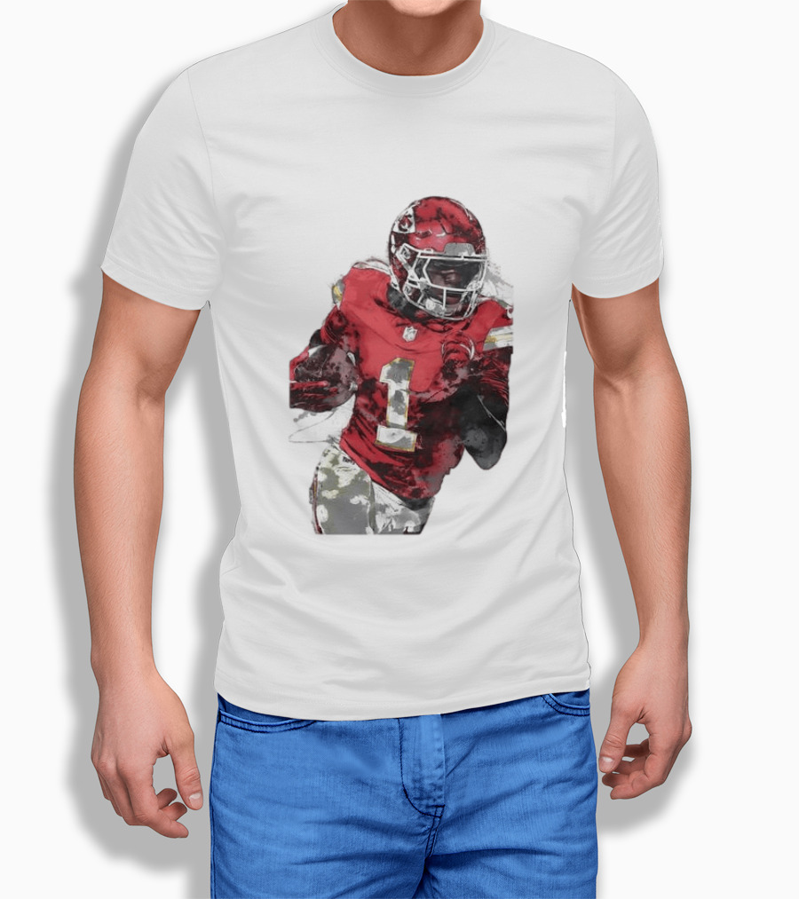 Kansas City Chiefs Xavier Worthy Football Player Number One T-Shirt