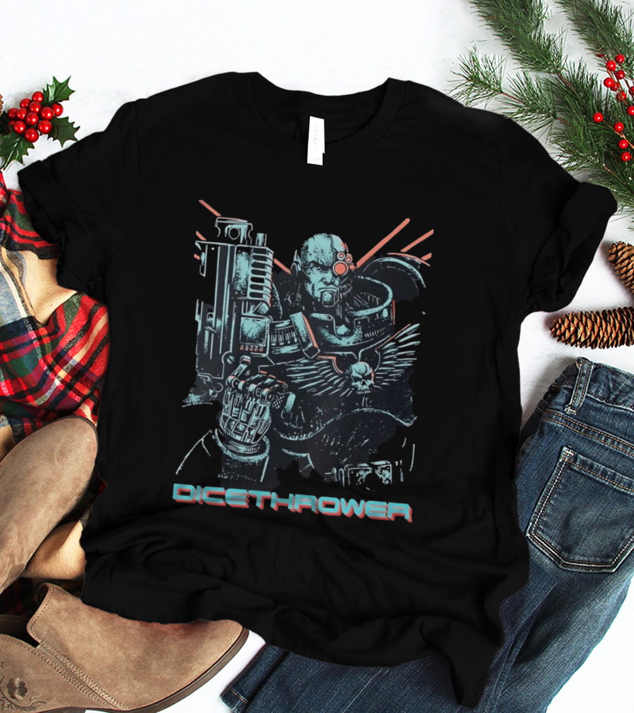 Iron Hand Space Marine Dicethrower With Bolter T-Shirt