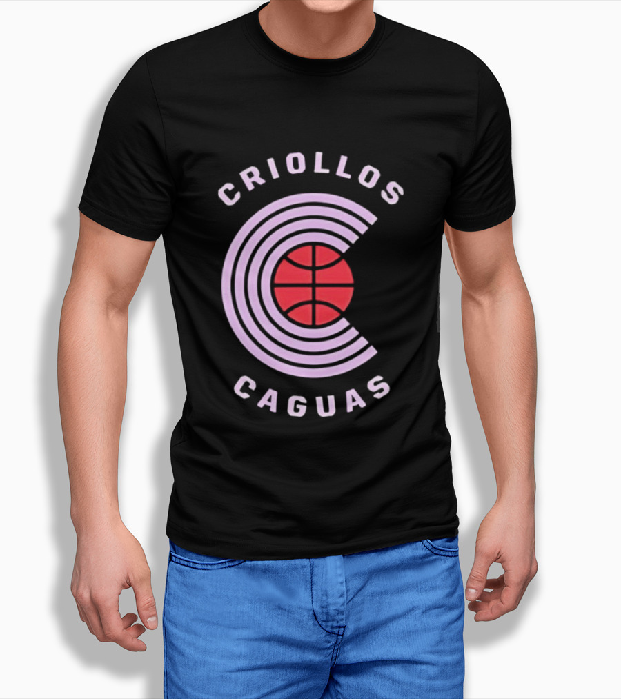Criollos De Caguas Basketball Team Retro Style Logo Sports T-Shirt