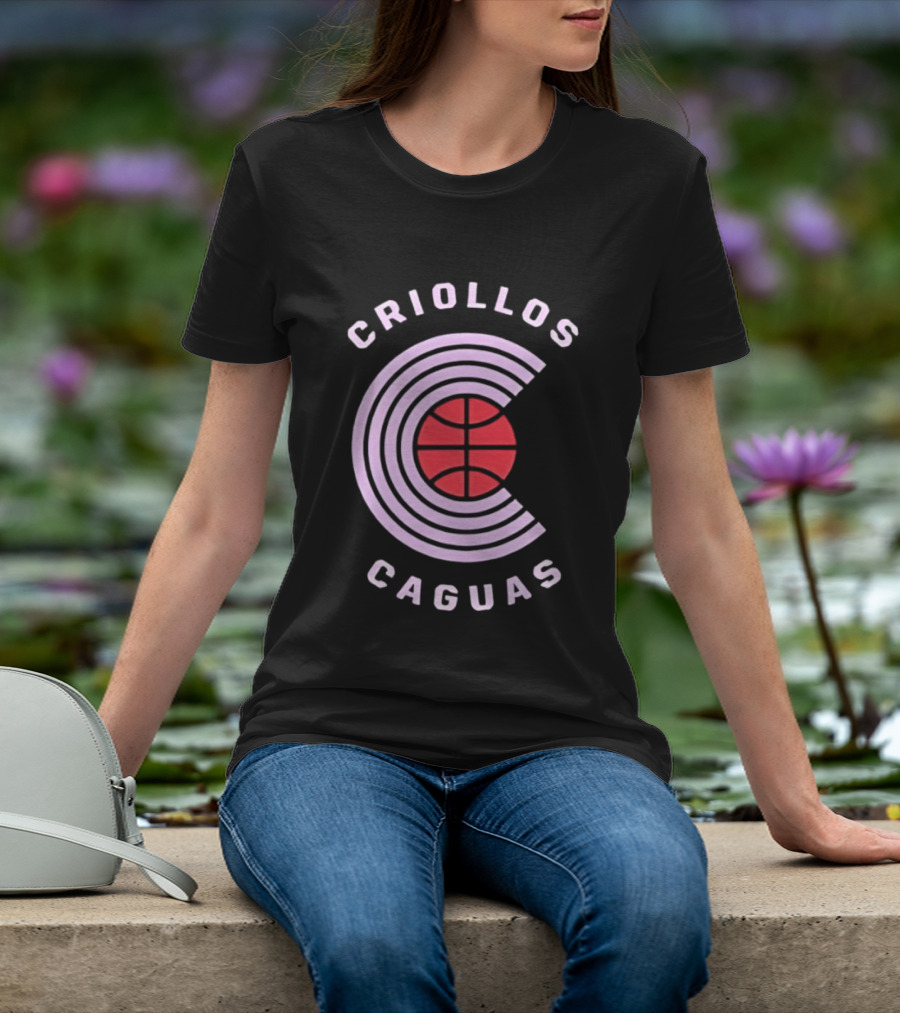 Criollos De Caguas Basketball Team Retro Style Logo Sports T-Shirt