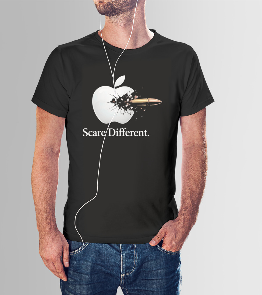 Scare Different Apple Bullet Hole Explosion T-Shirt