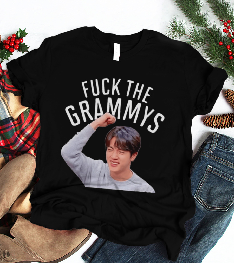 Jin BTS Fuck The Grammys K Pop Bangtan Boys Fandom T-Shirt