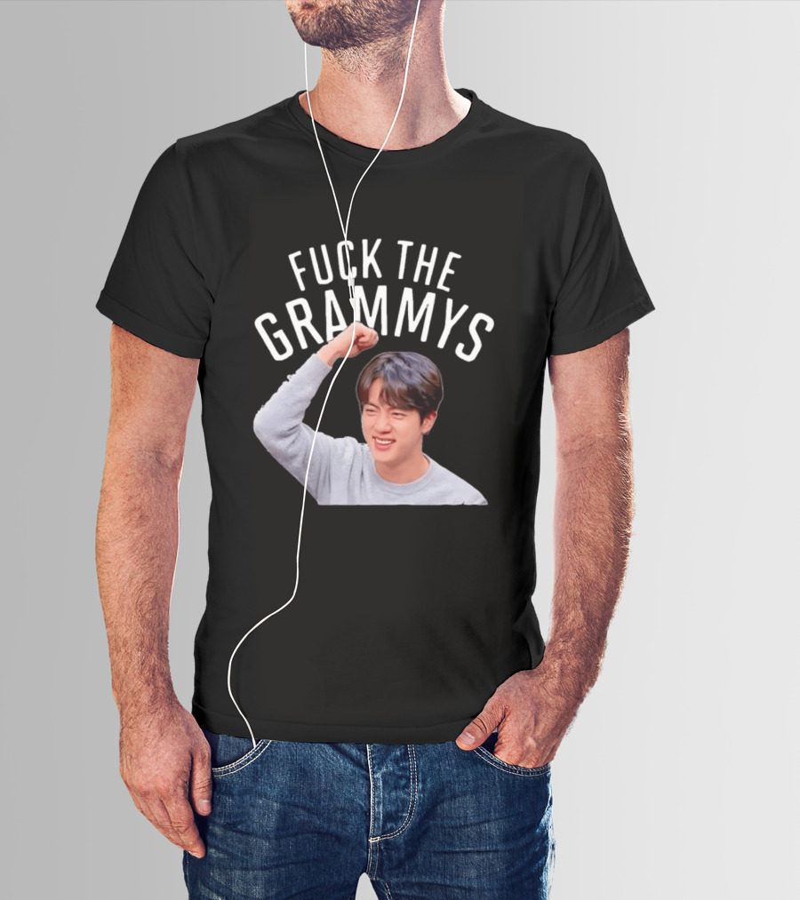Jin BTS Fuck The Grammys K Pop Bangtan Boys Fandom T-Shirt