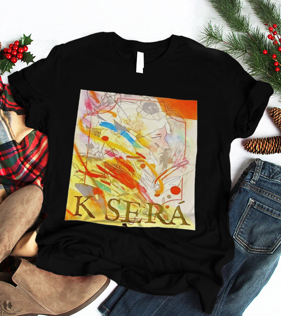 K Será Colorful Abstract Face Expression T-Shirt