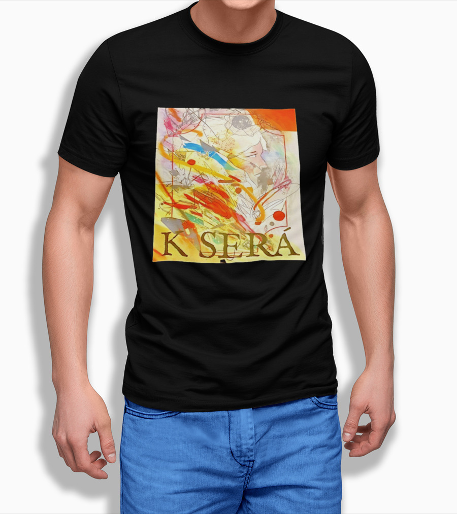 K Será Colorful Abstract Face Expression T-Shirt