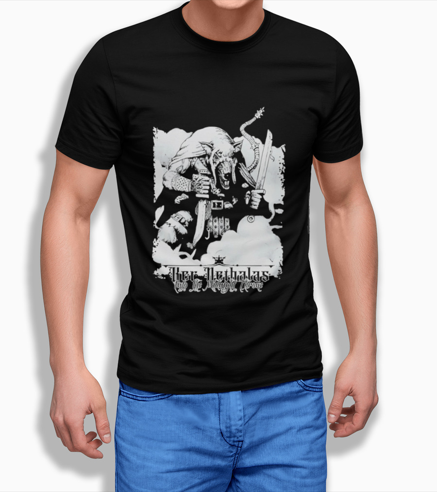 Ker Nethalas Into The Midnight Throne Rat Warrior Sword And Dagger Creature T-Shirt