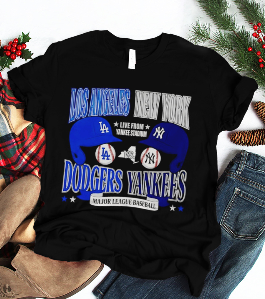 Los Angeles Dodgers Vs New York Yankees Live From Yankee Stadium Major League Baseball T-Shirt