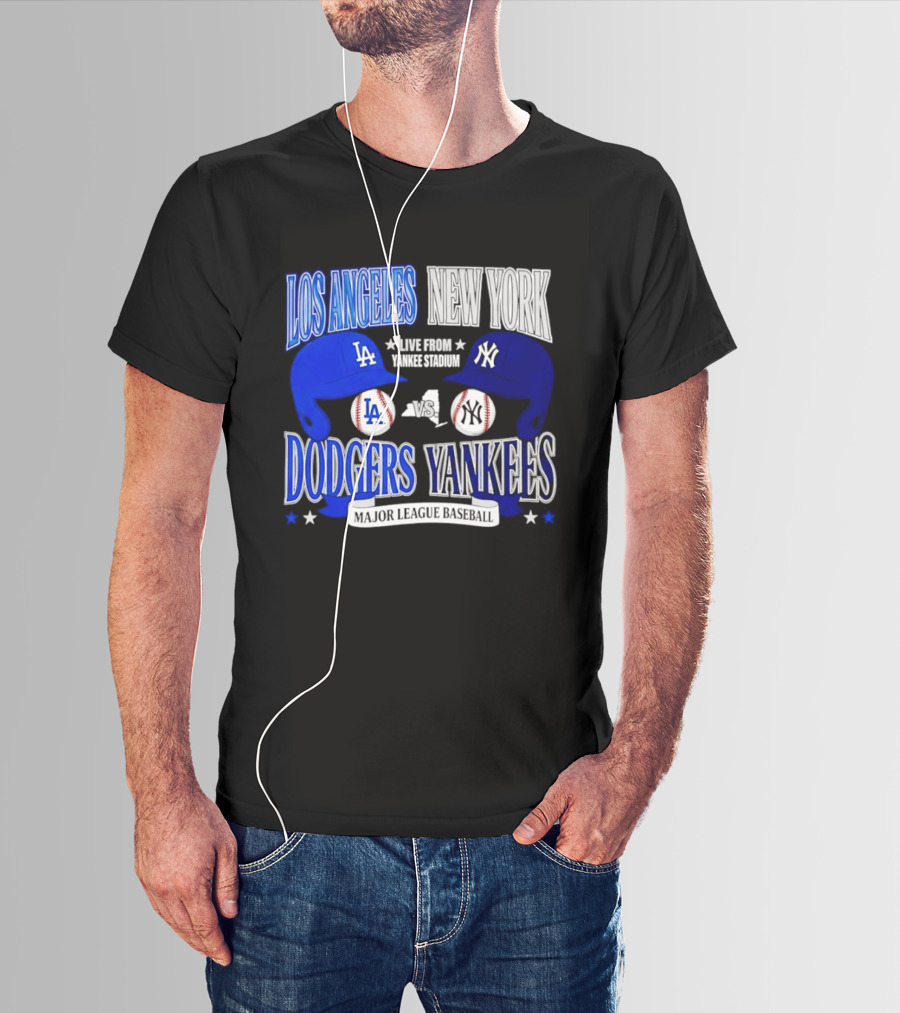 Los Angeles Dodgers Vs New York Yankees Live From Yankee Stadium Major League Baseball T-Shirt