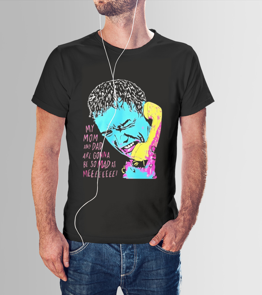 My Mom And Dad Are Gonna Be So Mad At Me Kevin McCallister Home Alone Phone Scene Retro Pop T-Shirt