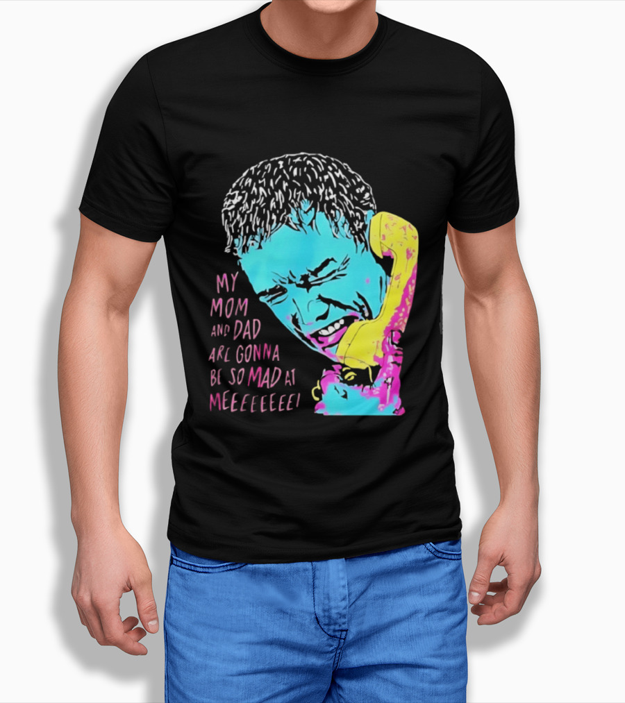 My Mom And Dad Are Gonna Be So Mad At Me Kevin McCallister Home Alone Phone Scene Retro Pop T-Shirt