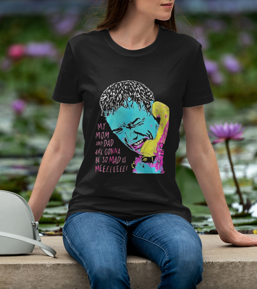 My Mom And Dad Are Gonna Be So Mad At Me Kevin McCallister Home Alone Phone Scene Retro Pop T-Shirt