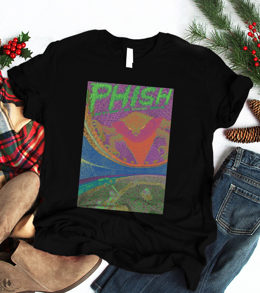 Phish Fenway Park Boston MA Tour July 31 Aug 1 2026 Colorful Psychedelic Dragon T-Shirt