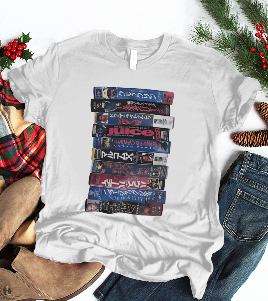 Friday Malcolm X Boyz N The Hood Juice Do The Right Thing New Jack City VHS Collection T-Shirt