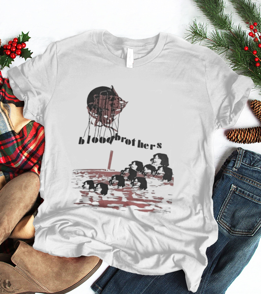 Blood Brothers Musical West End Willy Russell Dripping Red Moon T-Shirt