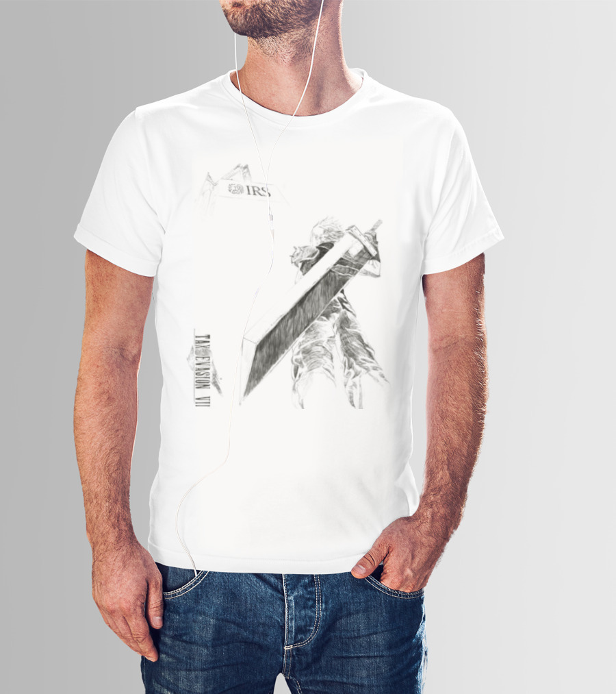 Cloud Strife Final Fantasy VII Tax Evasion IRS T-Shirt