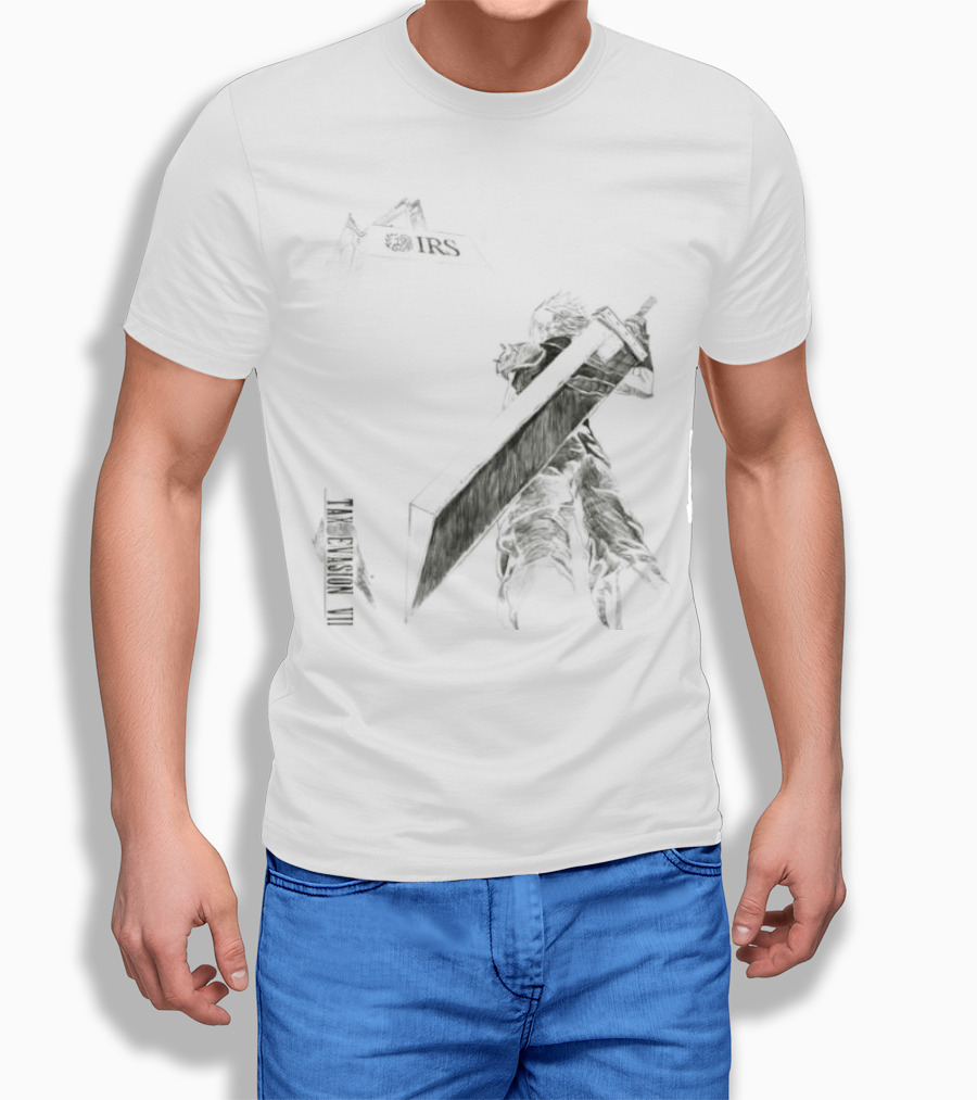 Cloud Strife Final Fantasy VII Tax Evasion IRS T-Shirt